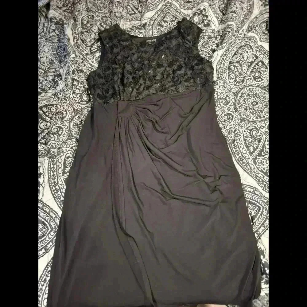 Enfocus Woman Womens Black Sleeveless Straight Pencil Dress Size 14p